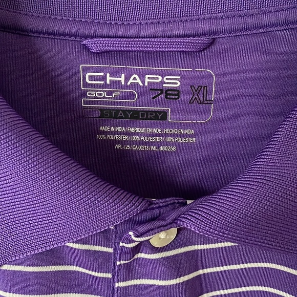 Chaps 78 Men’s Stay-Dry Golf Shirt Size XL - Picture 2 of 5
